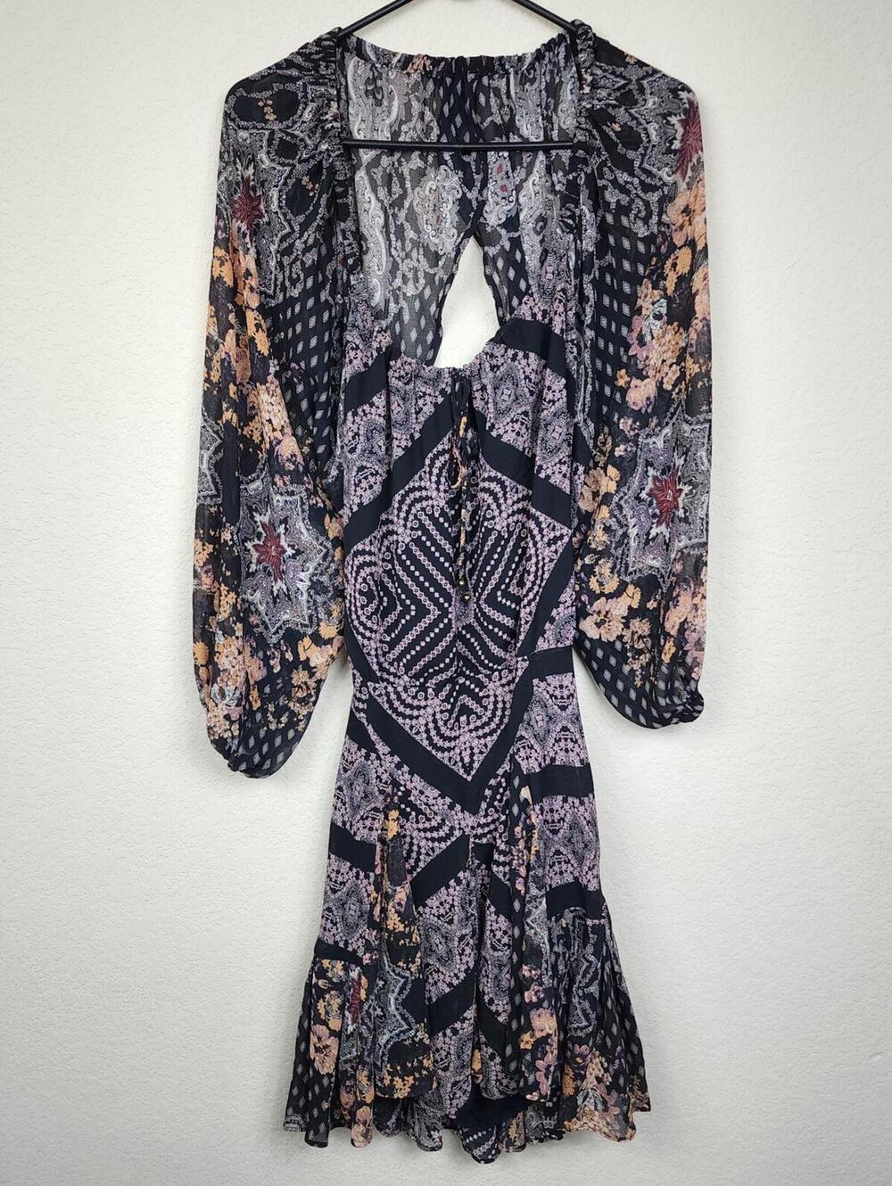 Free People XS Long Sleeve Mini Dress